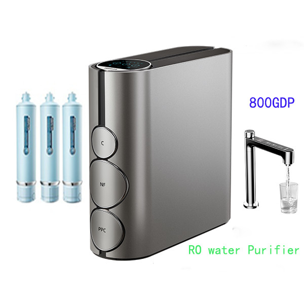 Gümüş Finish Ro Filtre Sistemi 0.0001 Mikron Filtrasyon Doğruluğu